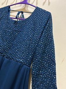 Teal Colour Festive Wear Long Kurta&amp;Dupatta Size L