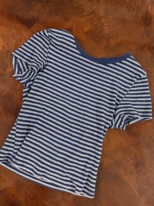 Navy and White Striped T-Shirt