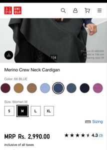 UNIQLO Navy Cardigan