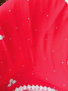 Stunning Reddish Pink Embellished Saree