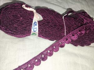 Sparkling Purple Lace Trim