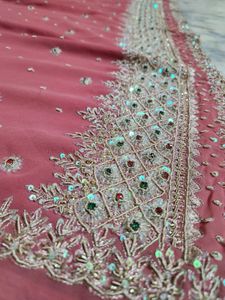 beautiful zardozi handwork saree