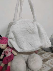 White Plush Cinnamoroll Tote Bag