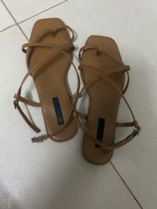 Minimalist Brown Strappy Sandals (last price)