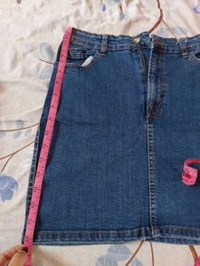 Classic Blue Denim Skirt