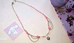 🏩Royal Pink Necklace😍Handmade 💞