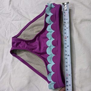 Purple Bikini Bottom ⚛️with Scalloped Trim