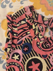 Kazo Vibrant Abstract Print Women's Tunic Top