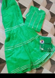 Vibrant Green Kurta Set with Dupatta