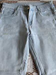Light Wash High-Waisted Straight Leg Jeans