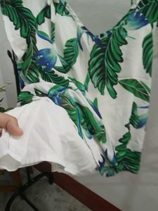 Tropical Leaf Print Blouse