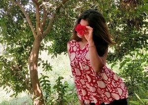 Red & White Block Print Kurta