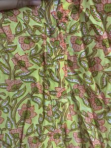 Light Yellow Floral Print Kurta