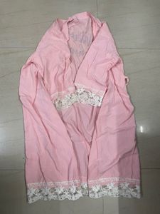 Pink Lace Trimmed Shrug