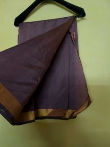 🆕 Elegant Purple Cotton Saree