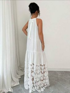 Daisy Boho Lace Trim Maxi Dress