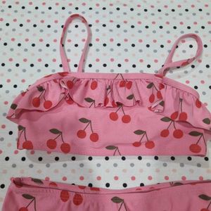 Cute Cherry Print Bikini Set