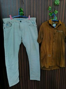 Men's Casual Shirt and Pants Set