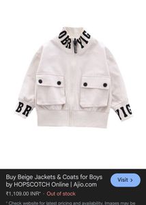 Hopscotch Stylish Boys Beige Jacket