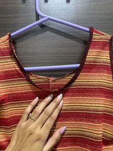 Brown Sleeves Top for Ladies