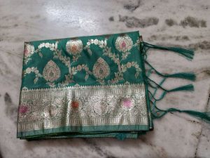 Green Banarasi Silk Saree