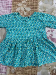 Beautiful Teal Kurta Set with Print