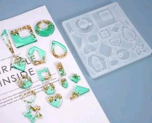 Mould eyerring Double shaded trendy design Resin