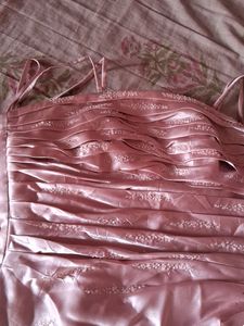 Pink Satin Cocktail Dress