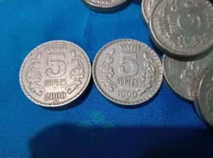 5 Rupees Copper-Nickel Coins Mix Mint 50 Piece