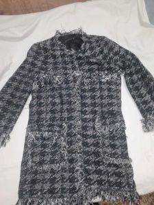 Zara Tweed Fringe Jacket