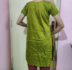 Green Short Kurti For Women
