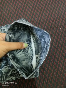 Black And White Floral Printed Jeans