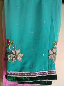 Embellished Pink Saree
