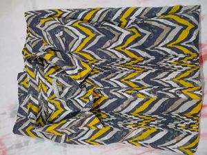 Stylish Chevron Print Button-Up Top