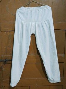 Classic White Cotton Salwar Pants