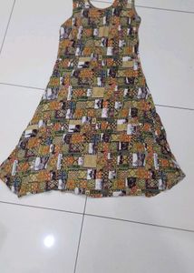 Digital Print Sleeveless A -Line  Kurta for Women