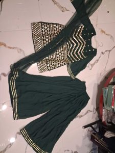 Elegant Emerald Green Kurta Set with Dupatta