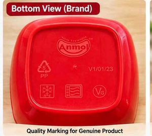Red Plastic Bowl Set - 6 Pcs