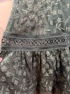 Forever New Green Embroidered Dress
