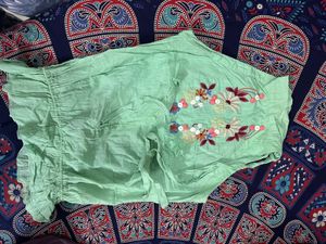 Embroidered Mint Green Top