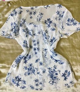h&amp;m sheer floral top