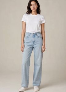 Light Wash Wide Leg Jeans