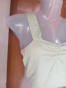 Ruched Strap Crop Top