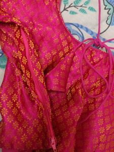 Pink Brocade Blouse