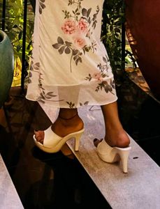 Chic White Platform Heels