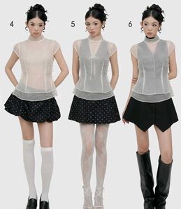 Sheer White Mock Neck Top