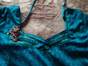 Teal &amp; Pink Embellished Dress