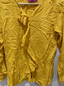 Yellow Ruffled Blouse