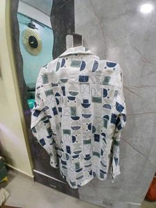 Abstract Print Button-Down Shirt