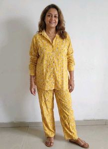 Yellow Floral Print co-ord set